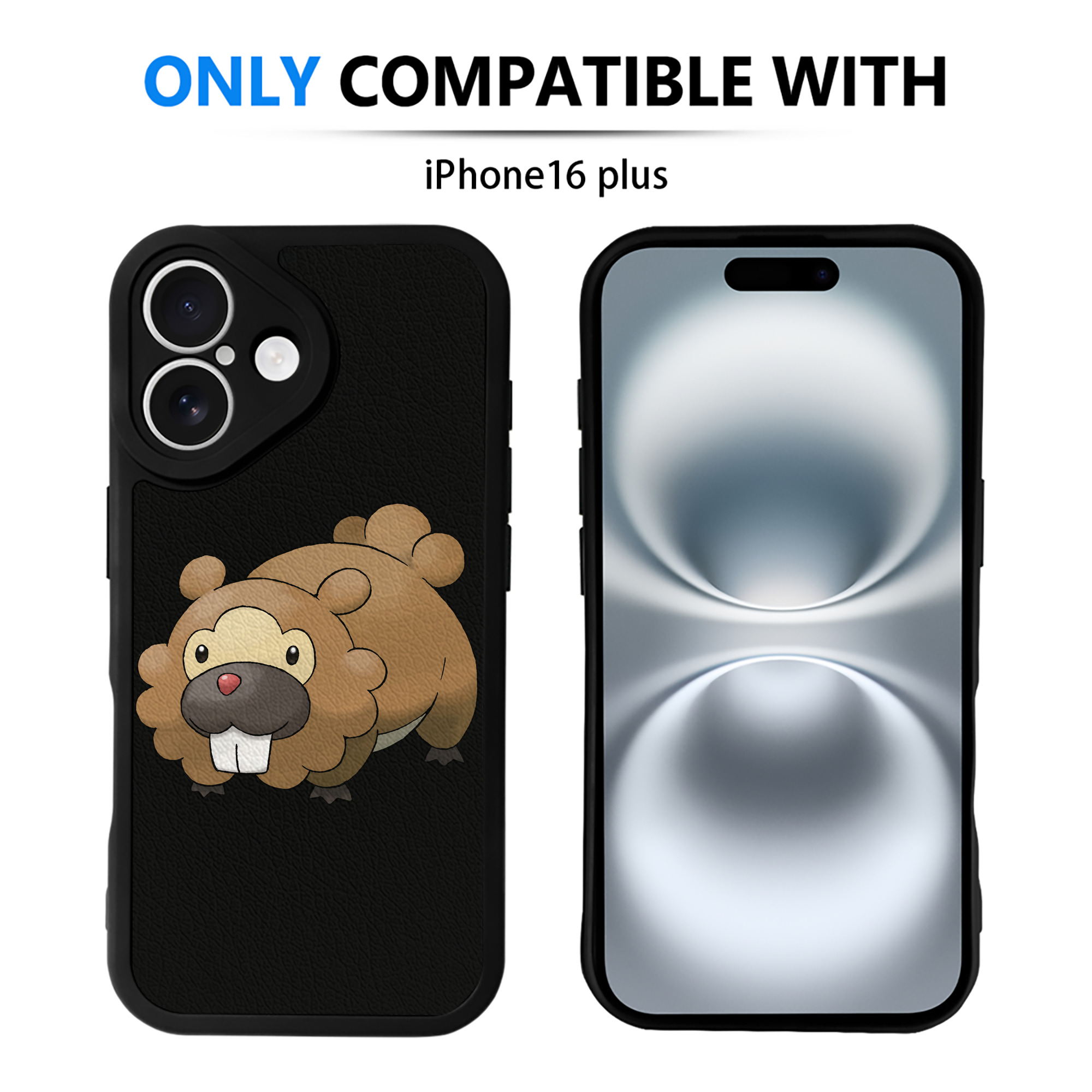 （画像用） ポケットモンスター Pokémon 【iPhone 16シリーズ対応】シリコンスマホケース（レザー調） 材質：シリコン